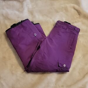 GIRL'S LIQUID FREE RIDER PURPLE SKI SNOWBOARD PANTS, SIZE LARGE